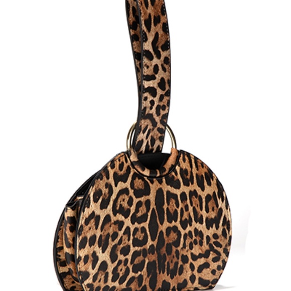 Animal Print Half Moon Wrist Clutch - Picture 4 of 4